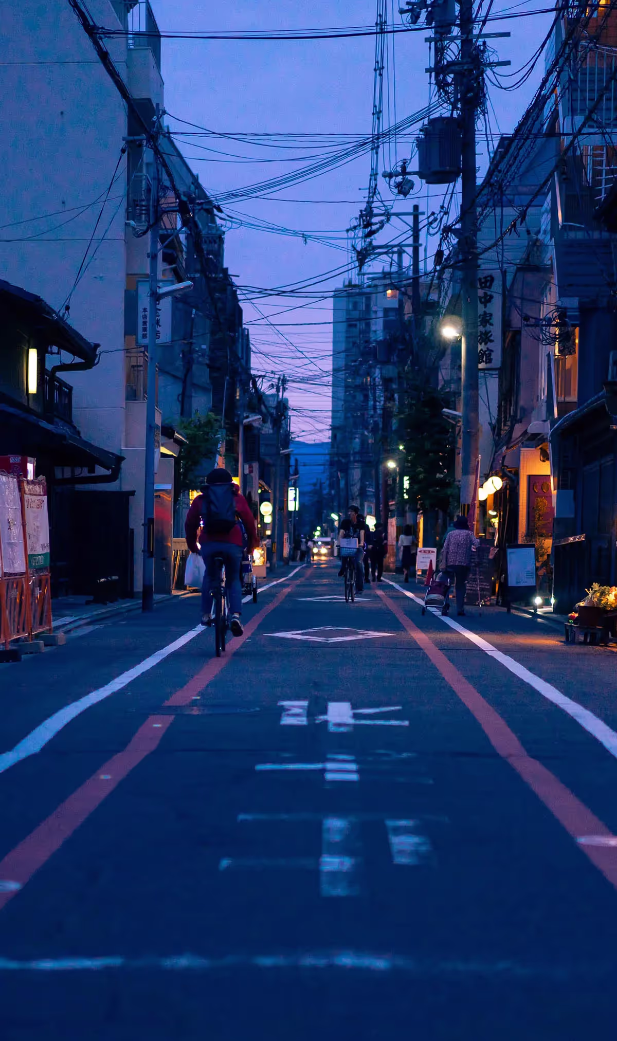 a bike lane in a city