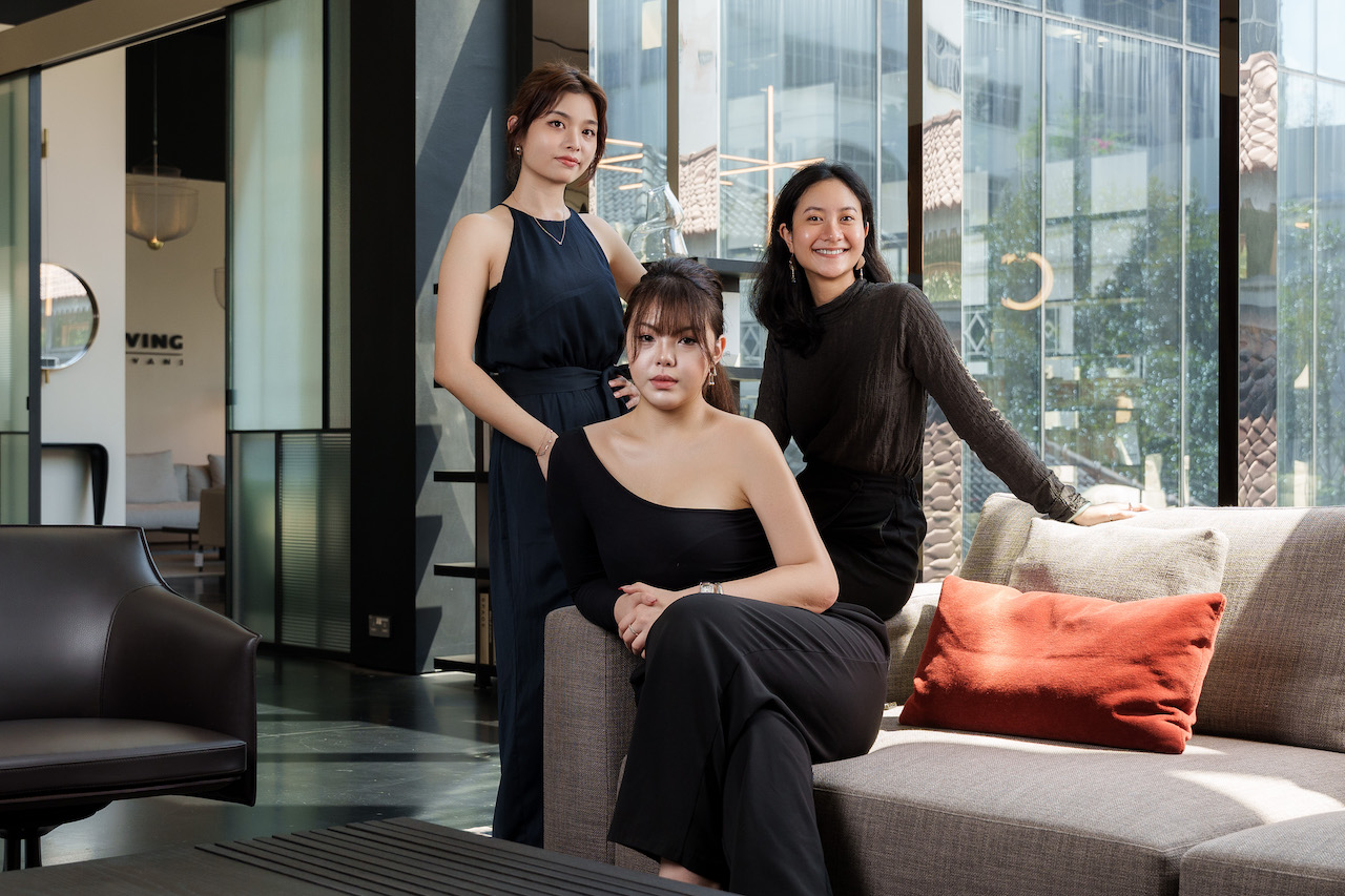 Clockwise from bottom: Danielle Ma, Tracy Lim and Aubrey Soh