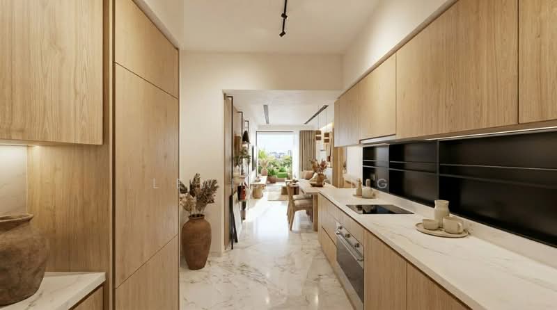 Sceneca Residence, Tanah Merah Kechil Link, 2 Bedrooms, 753 sqft, Condominium For Sale, by Lewis Tong, 500125617 - Kitchen - PropertyGuru.com.sg