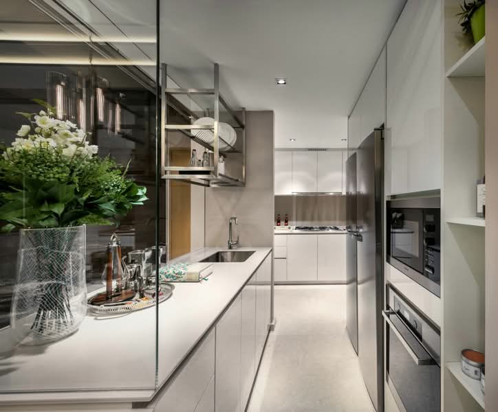 Mon Jervois, 45 Jervois Road, 2 Bedrooms, 893 sqft, Condominium For Sale, by Jane Ee, 60010369 - 3BR Dry kitchen eqipped with Miele appliances - PropertyGuru.com.sg