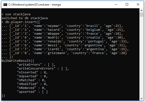Code ví dụ Java MongoDB - Search, Select, Find document