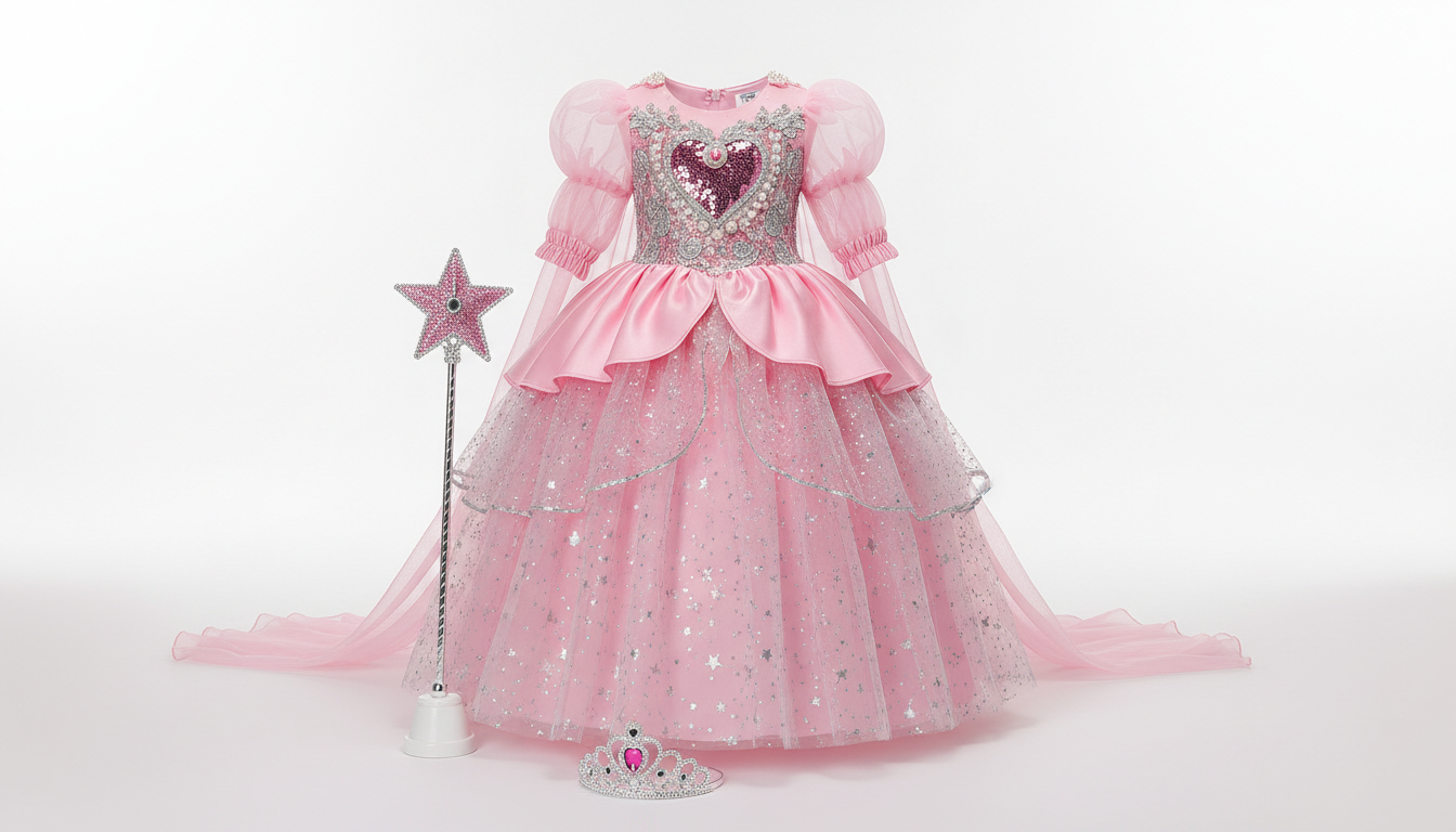 A childs pink princess constume