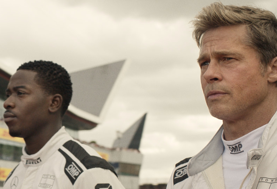 the F1 movie characters: Sonny Hayes and Joshua Pearce