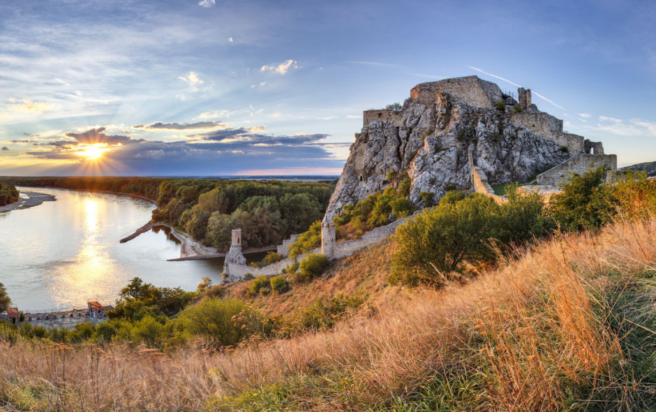 gorgeous scenery near the bratislava along the danube