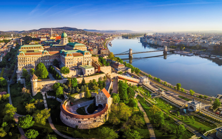 after cycling along the danube river, you can find yourself arriving in budapest