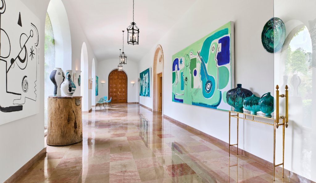 Agnès Sandahl's artworks gracing the halls of Château Saint-Martin & Spa
