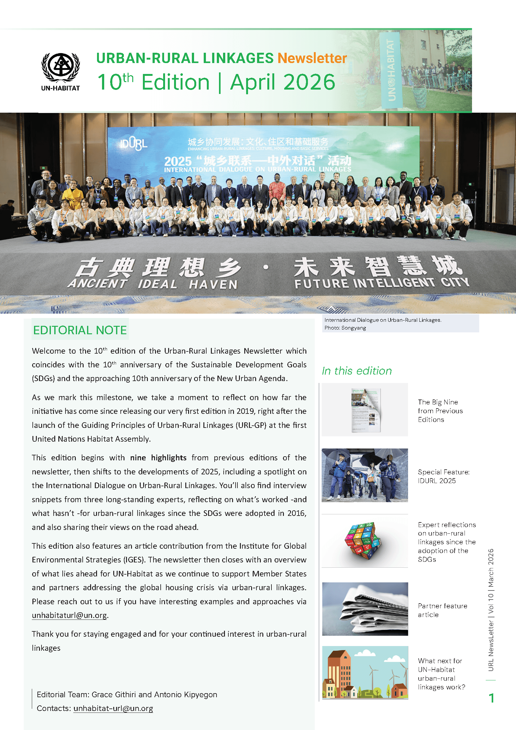 Urban-rural linkages Newsletter Edition 10 April 2026